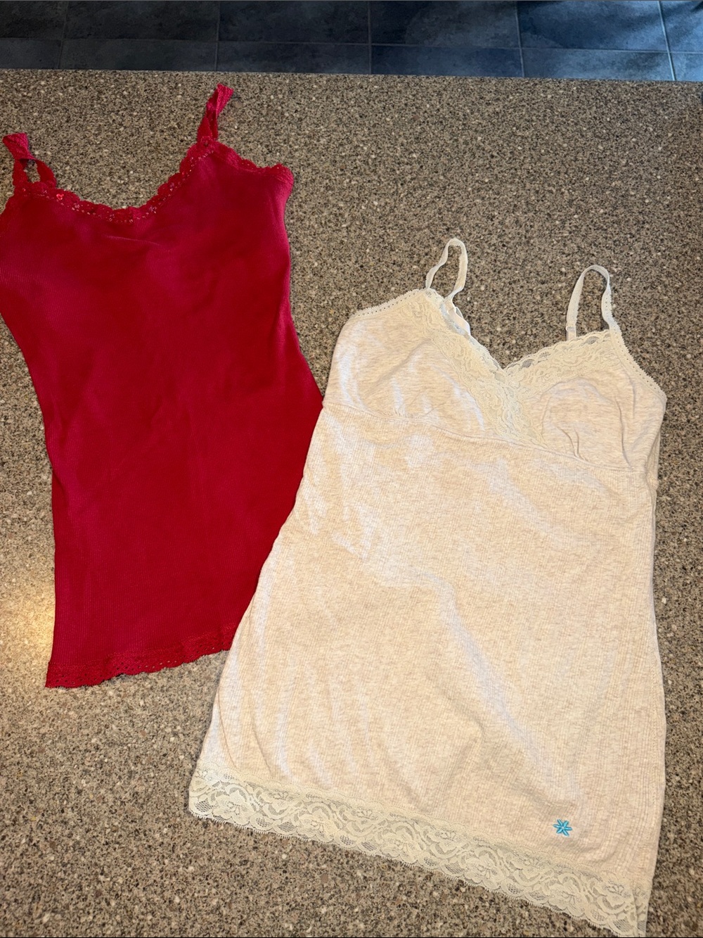 Aeropostale So y2k beaded lace babydoll tank tops